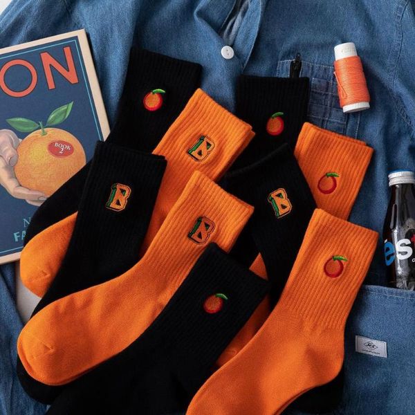 autumn and winter korean socks women cotton orange socks embroidered alphabet men tide happy funny, Black
autumn and winter korean socks women cotton orange socks embroidered alphabet men tide happy funny, Black
