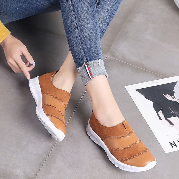 pinsen autumn fashion flat women shoes genuine leather casual sneakers shoes woman slip-on loafers ladeis shoes chaussure femme y200320, Black
pinsen autumn fashion flat women shoes genuine leather casual sneakers shoes woman slip-on loafers ladeis shoes chaussure femme y200320, Black
