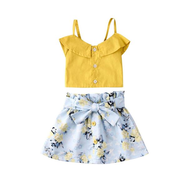 2pcs toddler kids baby girls summer dress party casual sundress clothes outfits, White
2pcs toddler kids baby girls summer dress party casual sundress clothes outfits, White