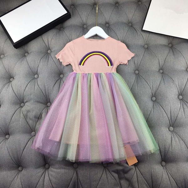 european and american parent-child outfit 2020 spring and summer new styles short sleeve sequined rainbow mesh girl's dress, Blue
european and american parent-child outfit 2020 spring and summer new styles short sleeve sequined rainbow mesh girl's dress, Blue