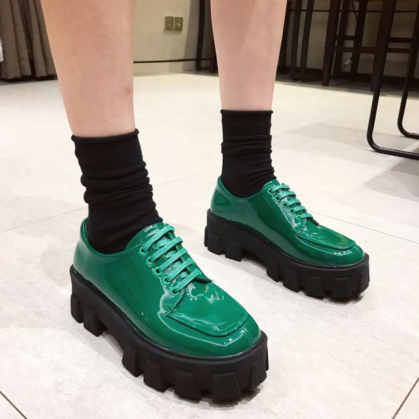 patent leather ballet flats 2019 fashion women's british style female shoe casual woman platform shoes round toe creepers modis, Black
patent leather ballet flats 2019 fashion women's british style female shoe casual woman platform shoes round toe creepers modis, Black