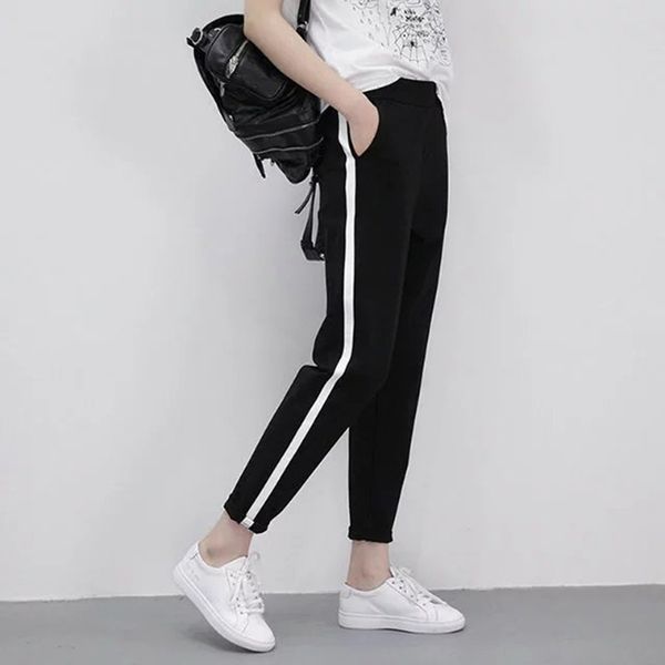 running pants spring ladies sports trousers jogging training elastic waist outdoor, Black;blue
running pants spring ladies sports trousers jogging training elastic waist outdoor, Black;blue