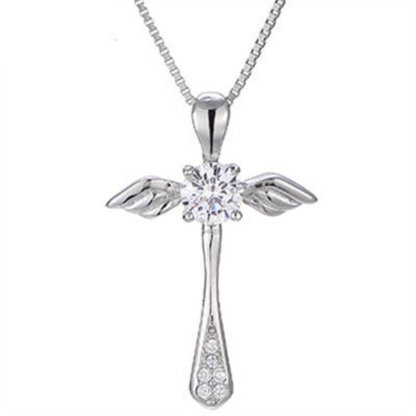 925 sterling silver notre dame de paris angel wings cross pendant necklaces for women men vintage jewelry dhl wholesale
925 sterling silver notre dame de paris angel wings cross pendant necklaces for women men vintage jewelry dhl wholesale
