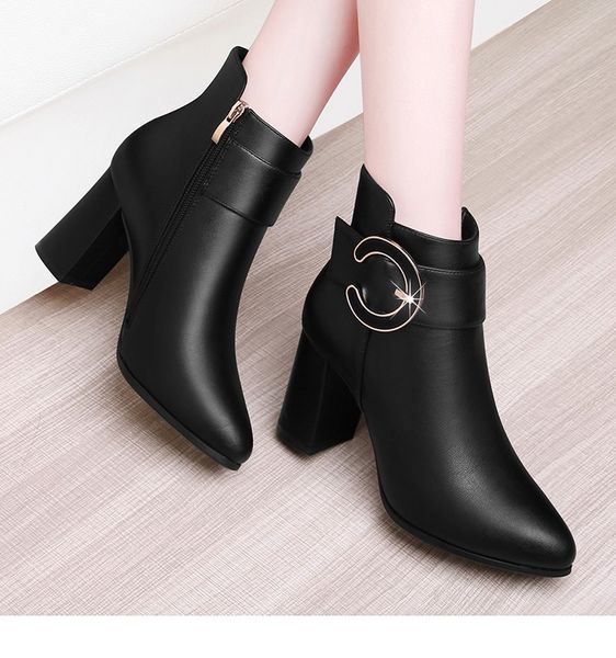 shoes women's boots autumn zipper boots-women leather booties luxury designer rock 2019 rubber fashion high heel ladies ankle, Black
shoes women's boots autumn zipper boots-women leather booties luxury designer rock 2019 rubber fashion high heel ladies ankle, Black