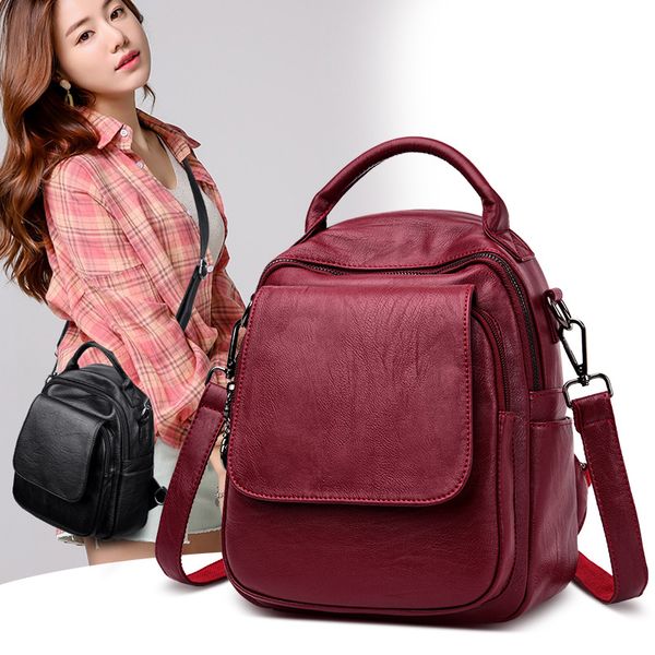 versatile bag women's bag 2019 summer new vintage wind simple soft pu leather travel backpack backpack women
versatile bag women's bag 2019 summer new vintage wind simple soft pu leather travel backpack backpack women