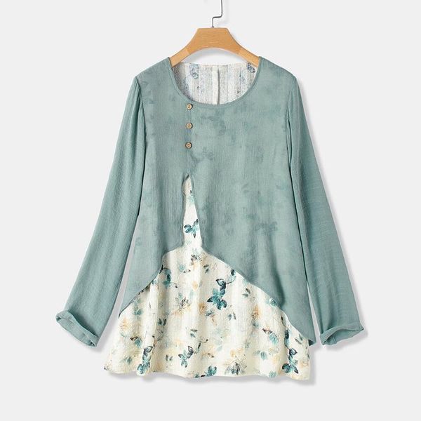 long sleeve summer t shirt women vintage floral print fake two pieces o-neck t-shirt leisure ladies female clothes #3, White
long sleeve summer t shirt women vintage floral print fake two pieces o-neck t-shirt leisure ladies female clothes #3, White