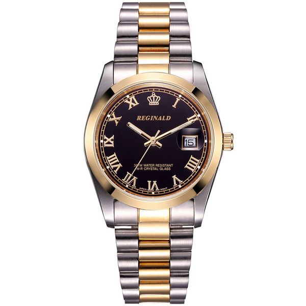 2019 men watch reginald mens watches quartz full gold stainless steel 30m waterproof reloj de hombre, Slivery;brown
2019 men watch reginald mens watches quartz full gold stainless steel 30m waterproof reloj de hombre, Slivery;brown