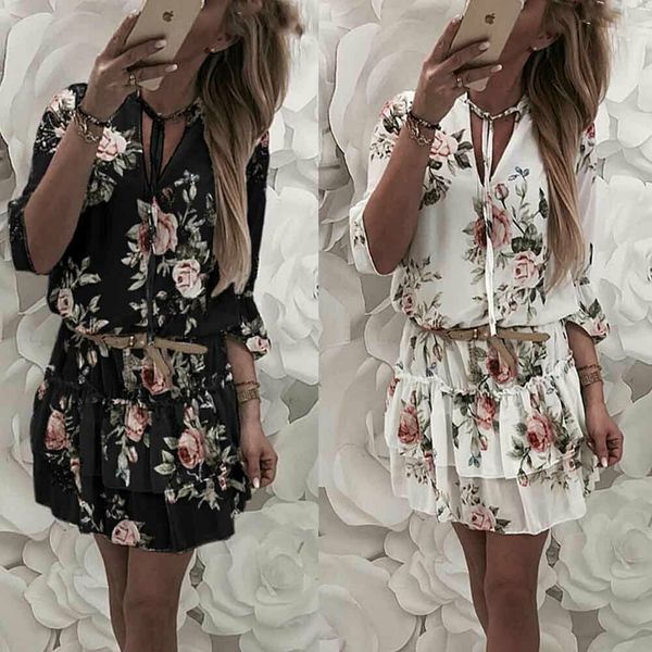 women summer mini evening party beach dress sundress casual print ruffles dress plus size s-xxl, Black;gray
women summer mini evening party beach dress sundress casual print ruffles dress plus size s-xxl, Black;gray