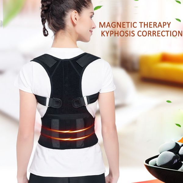 adjustable magnetic posture corrector back support correction belt shoulder braces waist care shop xr-hot, Black;gray
adjustable magnetic posture corrector back support correction belt shoulder braces waist care shop xr-hot, Black;gray