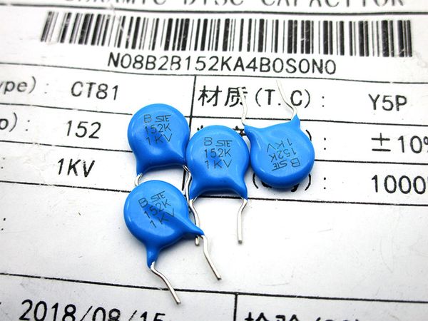 ste blue high voltage ceramic capacitor 152k 1kv 1.5nf 1000v 10% y5p pitch 5 
ste blue high voltage ceramic capacitor 152k 1kv 1.5nf 1000v 10% y5p pitch 5