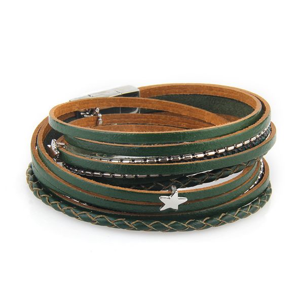 European and American fashion hotspot personality Pentagon multilayer cowhide Bracelet Summer Wind Girl Gift Bracelet
European and American fashion hotspot personality Pentagon multilayer cowhide Bracelet Summer Wind Girl Gift Bracelet