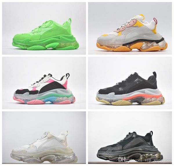 2019 new luxury paris 3.0 triple-s designer dad crystal bottom 17fw men women vintage old grandpa trainer casual shoes size36-45, Black
2019 new luxury paris 3.0 triple-s designer dad crystal bottom 17fw men women vintage old grandpa trainer casual shoes size36-45, Black