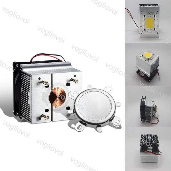 Led Heatsink Cooling Radiator 60 120 Degrees Lenes Reflector Bracket Fans For High Power 20w 30w 50w 100w Led Dhl