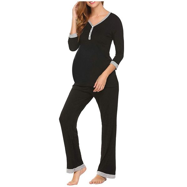 maternal mother's clothing maternity long-sleeved breastfeeding baby t-shirt + adjustable pants pajamas set gestante 40*, White
maternal mother's clothing maternity long-sleeved breastfeeding baby t-shirt + adjustable pants pajamas set gestante 40*, White