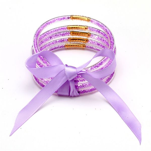 purple ribbon all weather glitter purple crystal birthstone rhinestone jelly bracelets glitter filled silicone round bangle, Black
purple ribbon all weather glitter purple crystal birthstone rhinestone jelly bracelets glitter filled silicone round bangle, Black