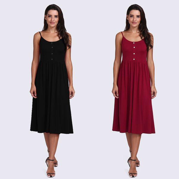 2019 autumn and summer fashion women skater pleat dress casual button placket sling dress black red ship, Black;gray
2019 autumn and summer fashion women skater pleat dress casual button placket sling dress black red ship, Black;gray