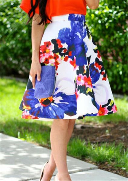 women's midi skirts boho korean style high waist skirt 2020 floral print vintage office lady summer fashion a-line short clothes, Black
women's midi skirts boho korean style high waist skirt 2020 floral print vintage office lady summer fashion a-line short clothes, Black