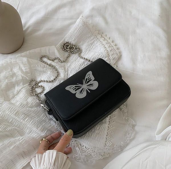 woman bags 2020 new acrylic transparent thick chain small square bag reflective butterfly single shoulder messenger bag
woman bags 2020 new acrylic transparent thick chain small square bag reflective butterfly single shoulder messenger bag