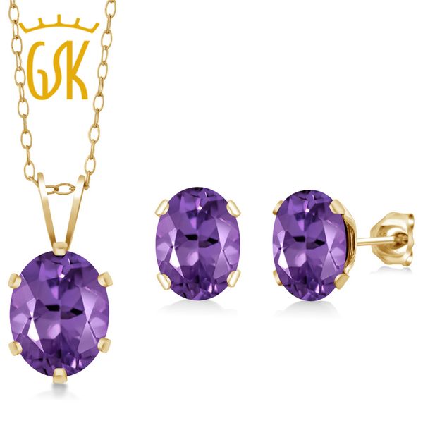 gemstoneking gold plated 925 silver pendant earrings set 2.60 ct oval natural purple amethyst jewelry set for women, Black
gemstoneking gold plated 925 silver pendant earrings set 2.60 ct oval natural purple amethyst jewelry set for women, Black