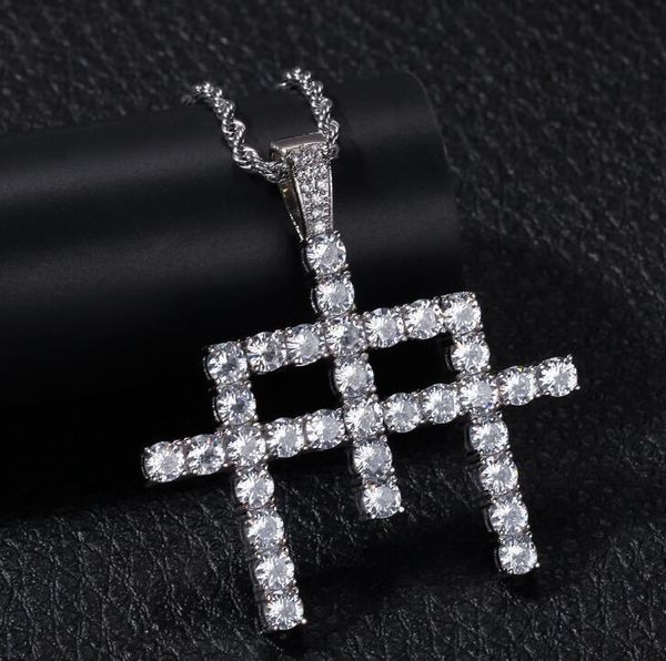 hip-hop zircon cross combination pendant super cross splicing pendant european and american new fashionable men's accessories, Silver
hip-hop zircon cross combination pendant super cross splicing pendant european and american new fashionable men's accessories, Silver
