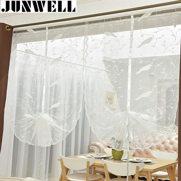 junwell white embroidery bird ribbon roman curtain design stitching colors tulle balcony kitchen window curtain blind 1pc
junwell white embroidery bird ribbon roman curtain design stitching colors tulle balcony kitchen window curtain blind 1pc