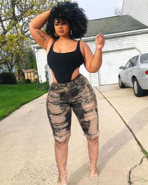 ripped camouflage jeans female high waist jeans casual short pant women camouflage denim pants, Blue
ripped camouflage jeans female high waist jeans casual short pant women camouflage denim pants, Blue