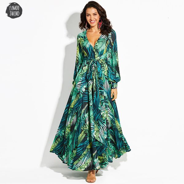maxi dress vintage long sleeve tropical size boho v neck dresses belt long sleeve lace up tunic green print dress, Black;gray
maxi dress vintage long sleeve tropical size boho v neck dresses belt long sleeve lace up tunic green print dress, Black;gray