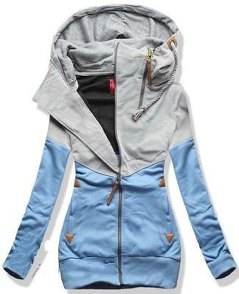 2018 new women personality double zip hooddies fashion ladies casual colorblock long sleeve sweatshirts plus velvet hoodies, Black
2018 new women personality double zip hooddies fashion ladies casual colorblock long sleeve sweatshirts plus velvet hoodies, Black