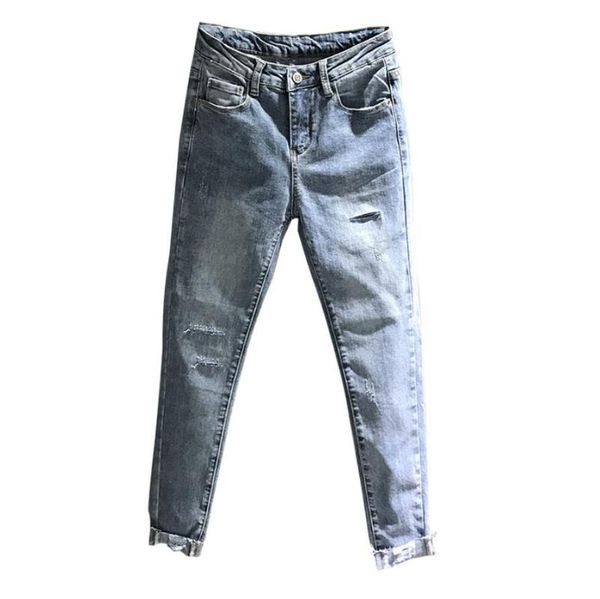 2020 spring autumn new casual blue was thin hole jeans women slim stretch denim pencil pants r792
2020 spring autumn new casual blue was thin hole jeans women slim stretch denim pencil pants r792