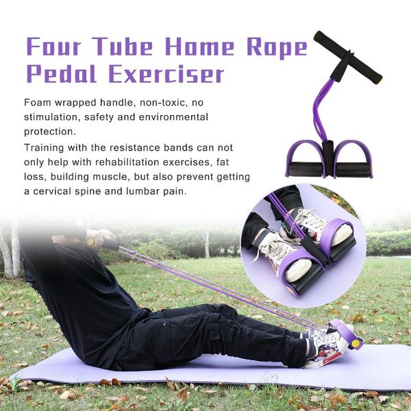 four tube home foot puller rope pedal exerciser leg elastic rope sit ups abdomen fitness resistance bands gym equipment for home
four tube home foot puller rope pedal exerciser leg elastic rope sit ups abdomen fitness resistance bands gym equipment for home
