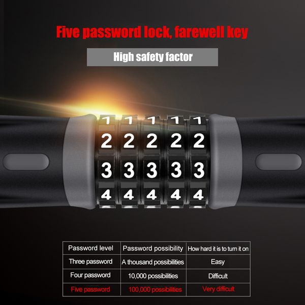 bicycle lock mountain bike electric motorcycle password chain-lock 5 digit password lock
bicycle lock mountain bike electric motorcycle password chain-lock 5 digit password lock
