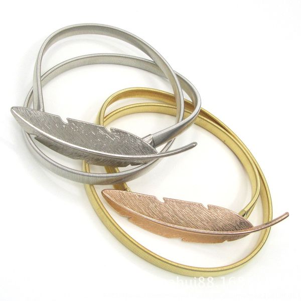 baay5 feather-shaped buckle spring feather elastic waist wear all-match metal feather-shaped buckle women's spring metal feather belt e, Black;brown
baay5 feather-shaped buckle spring feather elastic waist wear all-match metal feather-shaped buckle women's spring metal feather belt e, Black;brown