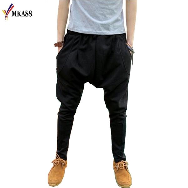men harem pants baggy hip hop dance sweat pants solid color casual trousers slacks outwear sweatpants y19073001, Black
men harem pants baggy hip hop dance sweat pants solid color casual trousers slacks outwear sweatpants y19073001, Black