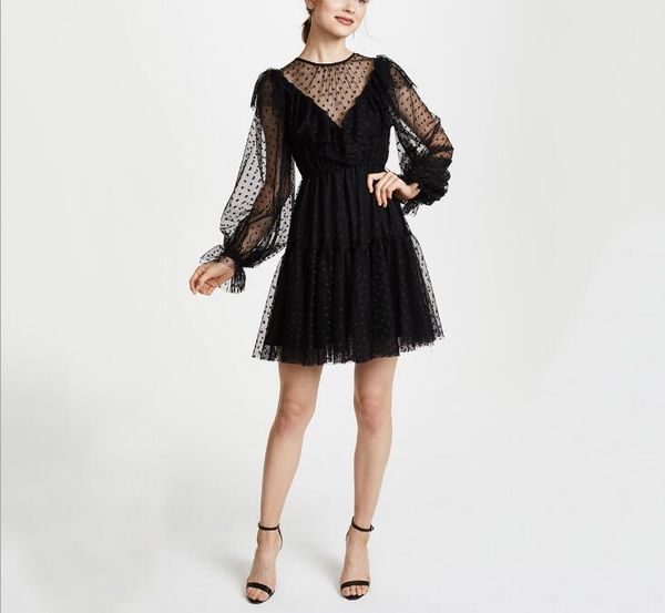 joyinparty 2019 party club black mesh lace dress women dot ruffled two pieces set dress female vestidos, Black;pink
joyinparty 2019 party club black mesh lace dress women dot ruffled two pieces set dress female vestidos, Black;pink