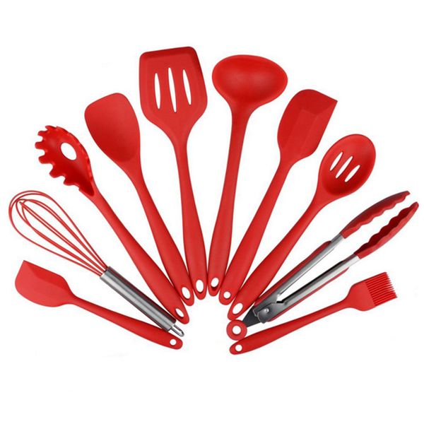 4 or 10 pcs/set silicone kitchen utensils set non-stick cooking tools tong spoon server whisk ladle strainer slotted turner
4 or 10 pcs/set silicone kitchen utensils set non-stick cooking tools tong spoon server whisk ladle strainer slotted turner