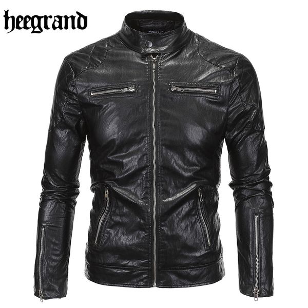 hee grand 2017 new spring man fashion spliced slim pu motorcycle jackets casual mature men leather chaqueta m~5xl mwp328, Black
hee grand 2017 new spring man fashion spliced slim pu motorcycle jackets casual mature men leather chaqueta m~5xl mwp328, Black