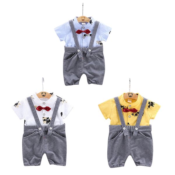 2pcs/set summer children baby boys baby elephant casual outfits bow-tie shirt and trouser suit handsome short-sleeved short new, White
2pcs/set summer children baby boys baby elephant casual outfits bow-tie shirt and trouser suit handsome short-sleeved short new, White