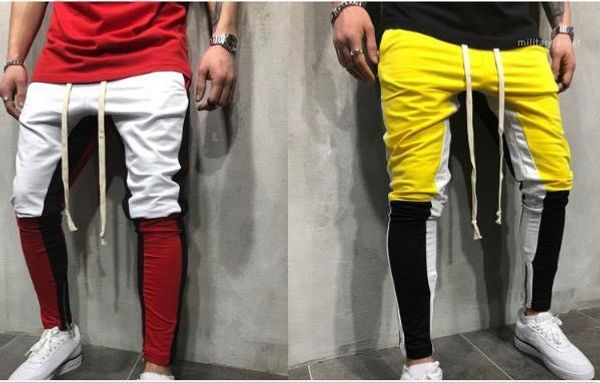 hiphop spring male sports colors patchwork pencil pants casual pantalones men designer jogger pants high street, Black
hiphop spring male sports colors patchwork pencil pants casual pantalones men designer jogger pants high street, Black