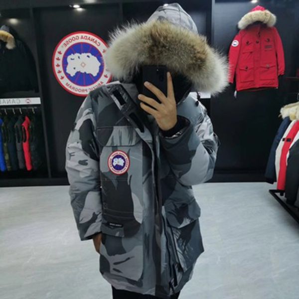 canadian brand canadian style men's winter down jacket fashion slim faux fur collar decorative thickening goose down coat windproof war, Black
canadian brand canadian style men's winter down jacket fashion slim faux fur collar decorative thickening goose down coat windproof war, Black