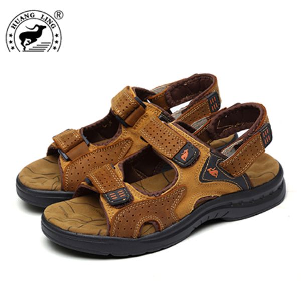 huangling men sandals real size 38-44, 2017 new arrival cow leather sandal summer shoes outdoor comfortable, Black
huangling men sandals real size 38-44, 2017 new arrival cow leather sandal summer shoes outdoor comfortable, Black