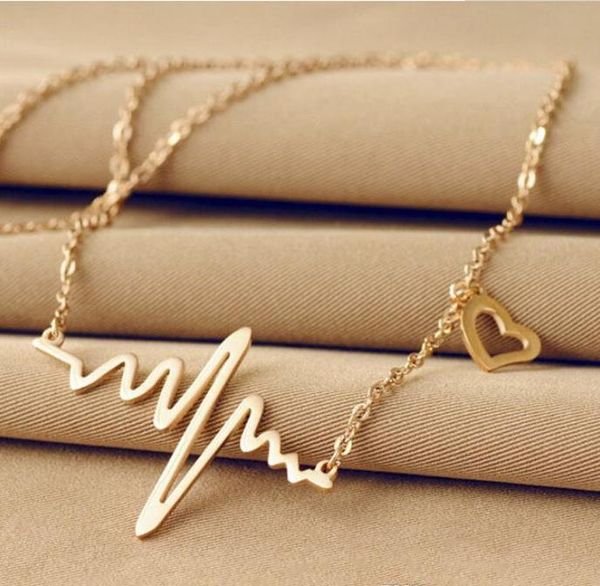 charm necklace with electrocardogram pendant; heartbeat heart rhythm jewelry, 45cm length, and high quality, Silver
charm necklace with electrocardogram pendant; heartbeat heart rhythm jewelry, 45cm length, and high quality, Silver