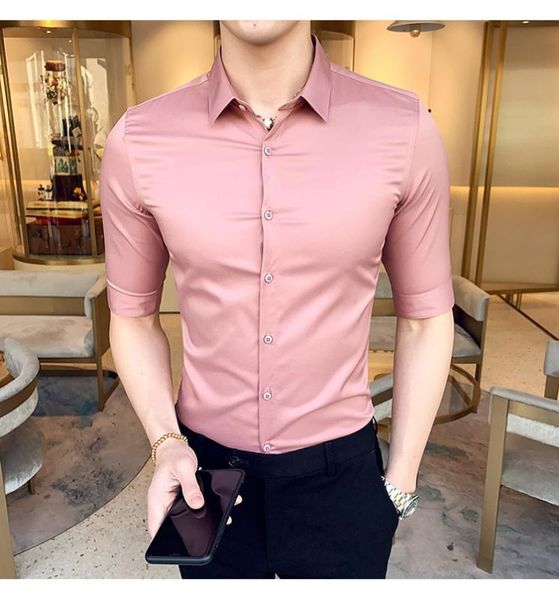 purple wedding dress blue mens clothing 2020 plain shirts for mens classic gentlemen half sleeve shirts elegant slim, White;black
purple wedding dress blue mens clothing 2020 plain shirts for mens classic gentlemen half sleeve shirts elegant slim, White;black