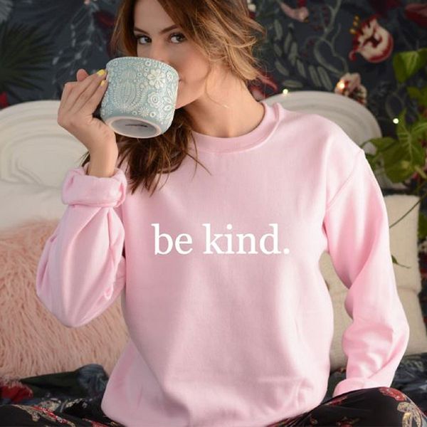 be kind letter print women sweatshirt harajuku pink hoodie streetwear outerwear jumpers long sleeve shirt women christian, Black
be kind letter print women sweatshirt harajuku pink hoodie streetwear outerwear jumpers long sleeve shirt women christian, Black