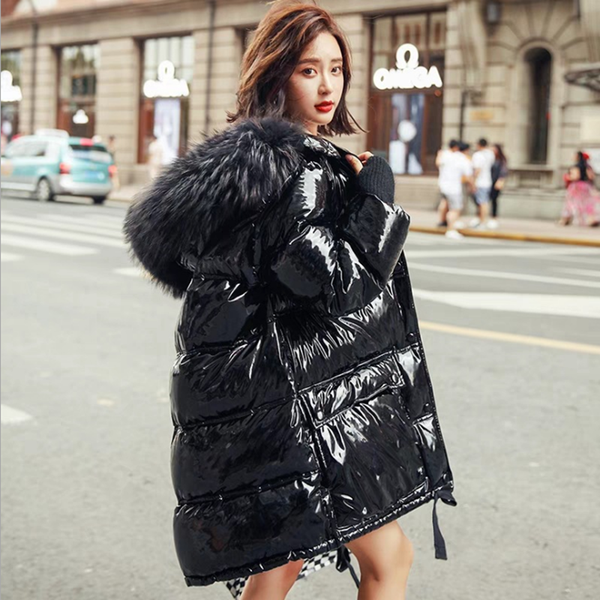 2019winter fashion glossy down coat women long parkas with real raccoon fur overcoat plus size thicken white duck down coat lady, Black
2019winter fashion glossy down coat women long parkas with real raccoon fur overcoat plus size thicken white duck down coat lady, Black