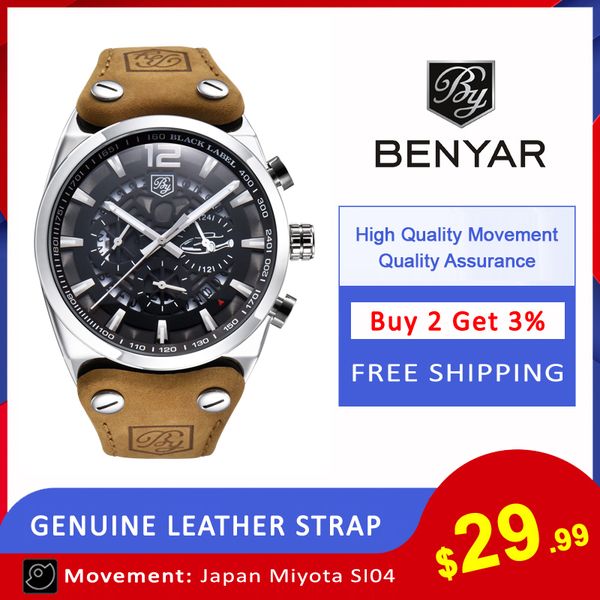 benyar mens watches chronograph sport mens watches fashion brand waterproof watch relogio masculino by-5112m2806, Slivery;brown
benyar mens watches chronograph sport mens watches fashion brand waterproof watch relogio masculino by-5112m2806, Slivery;brown