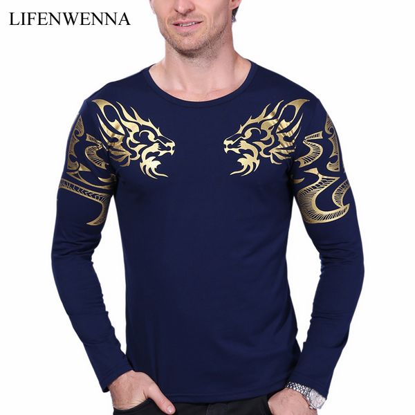 2017 Autumn New High -End Men 'S Brand T -Shirt Fashion Slim Dragon Printing Atmosphere T Shirt Plus Size Long -Sleeved T Shirt Men
2017 Autumn New High -End Men 'S Brand T -Shirt Fashion Slim Dragon Printing Atmosphere T Shirt Plus Size Long -Sleeved T Shirt Men