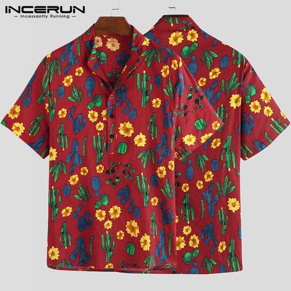 incerun men trend print short sleeve stand collar shirt fashion holiday beach streetwear mens casual pullover blouse summer 2019, White;black
incerun men trend print short sleeve stand collar shirt fashion holiday beach streetwear mens casual pullover blouse summer 2019, White;black