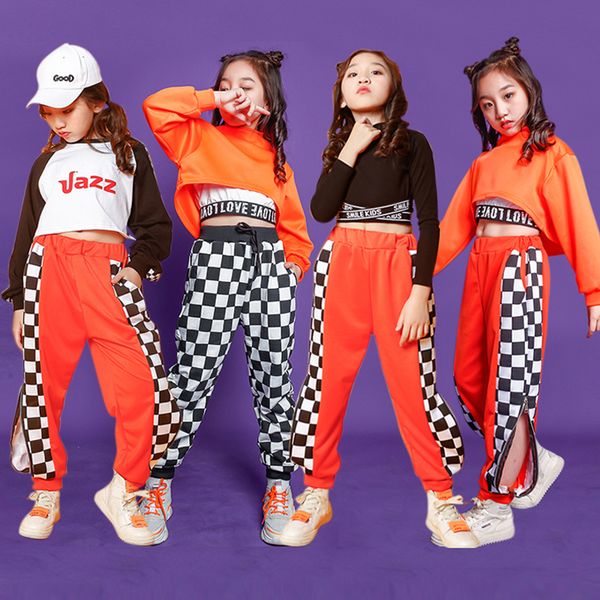 2020 new girl jazz dance costume children hip-hop long-sleeved plaid pants modern street dance performance clothing tide dl5460, Black;red
2020 new girl jazz dance costume children hip-hop long-sleeved plaid pants modern street dance performance clothing tide dl5460, Black;red