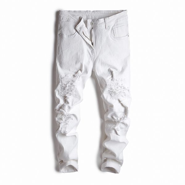 men`s jeans white mid high waist stretch denim pants ripped skinny jeans for man jean casual loose ripped for men j8k9, Blue
men`s jeans white mid high waist stretch denim pants ripped skinny jeans for man jean casual loose ripped for men j8k9, Blue