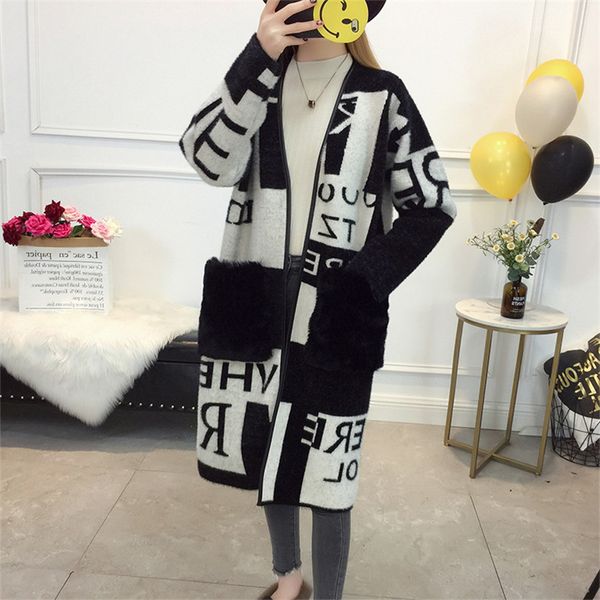 kemixiaoxuan new arrivals knitted sweater female o neck long sleeve letter loose cardigans woman, White;black
kemixiaoxuan new arrivals knitted sweater female o neck long sleeve letter loose cardigans woman, White;black